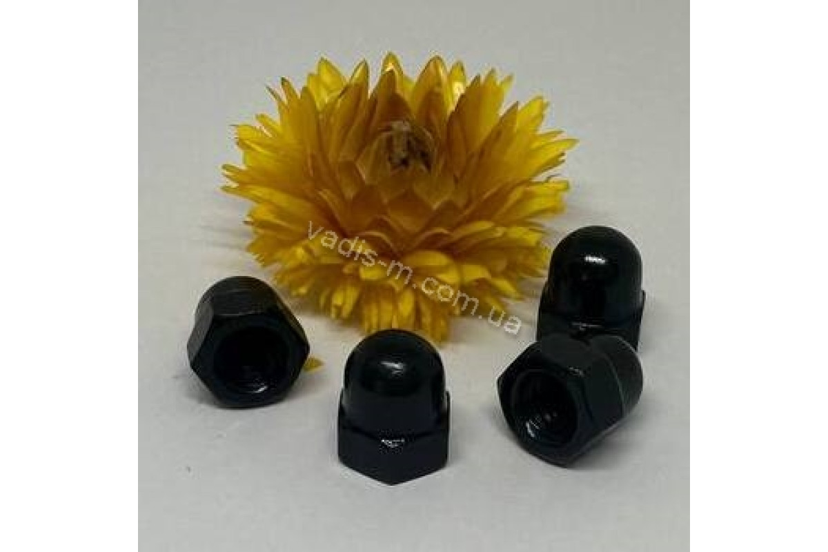 DIN 1587 6 цинк платковий чорний Гайка ковпачкова