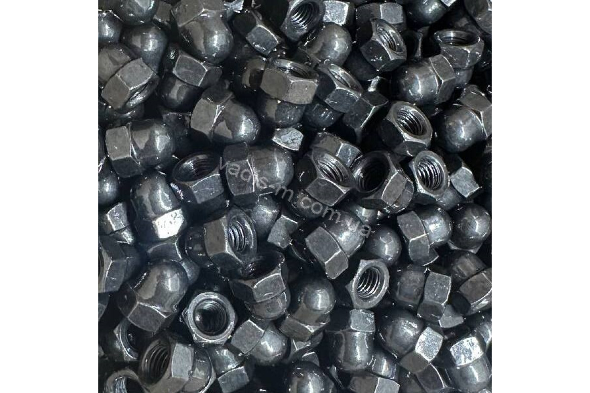 DIN 1587 6 цинк платковий чорний Гайка ковпачкова