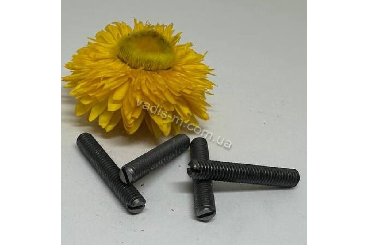 DIN 551 Гвинт установочний з прямим шліцем і плоским кінцем сталевий