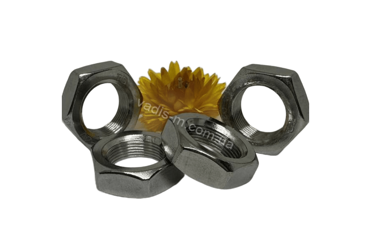 DIN 439 A4 Гайка низька шестигранна з дрібним кроком і лівою різьбою