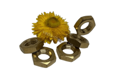 DIN 936 латунь Гайка низька шестигранна