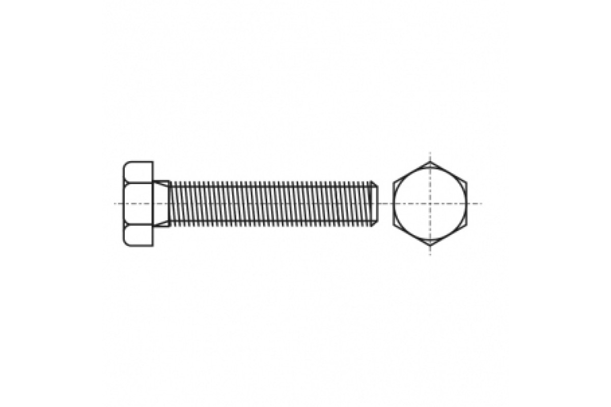 DIN 933 10,9 цинк платковий Болт з шестигранною головкою і повною різьбою