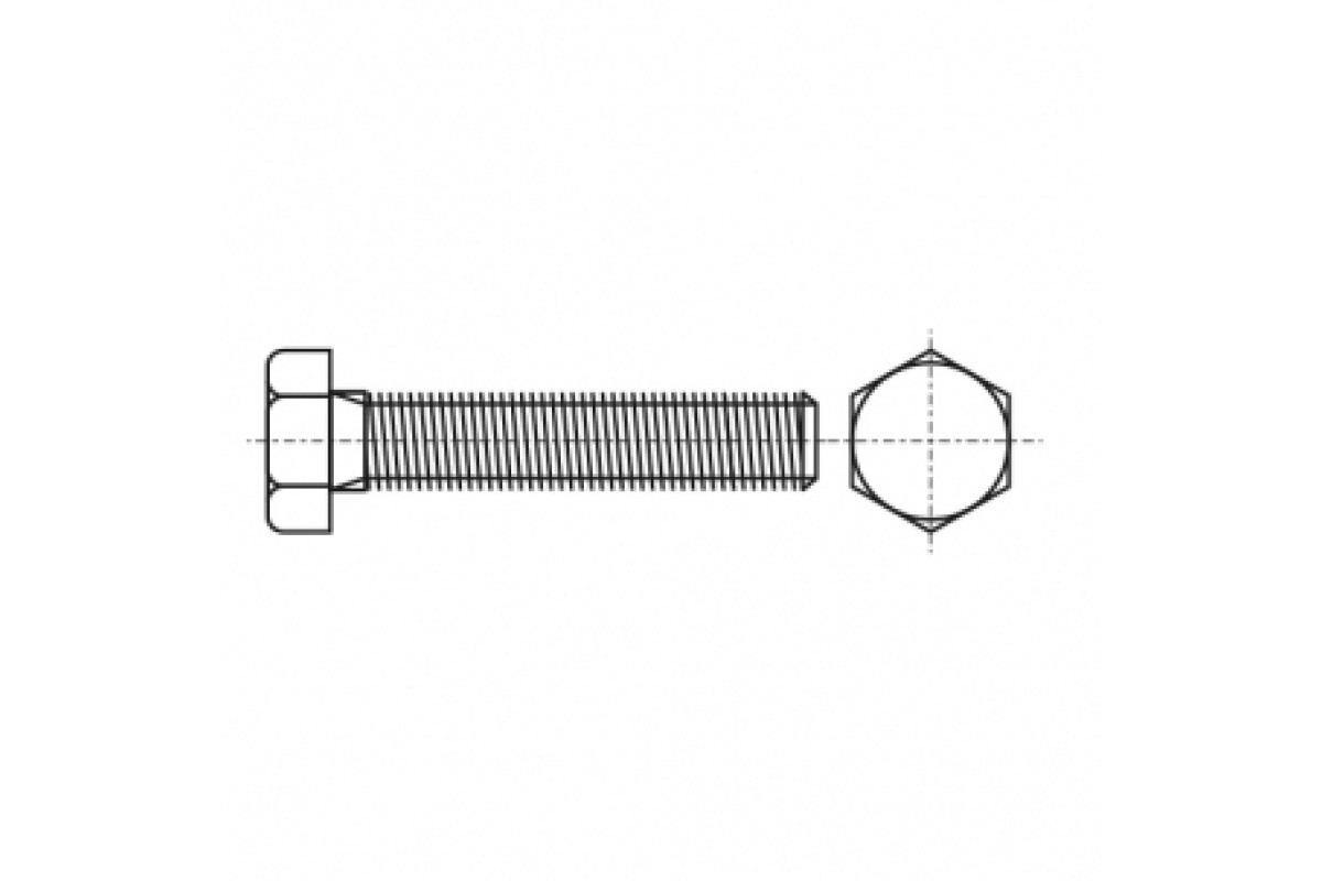 DIN 933 8,8 цинк жовтий Болт з шестигранною головкою і повною різьбою
