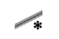 ISO 2408 цинк Трос плетення 6х12, з органічним сердечником ISO 2408 цинк Трос плетення 6х12, з органічним сердечником