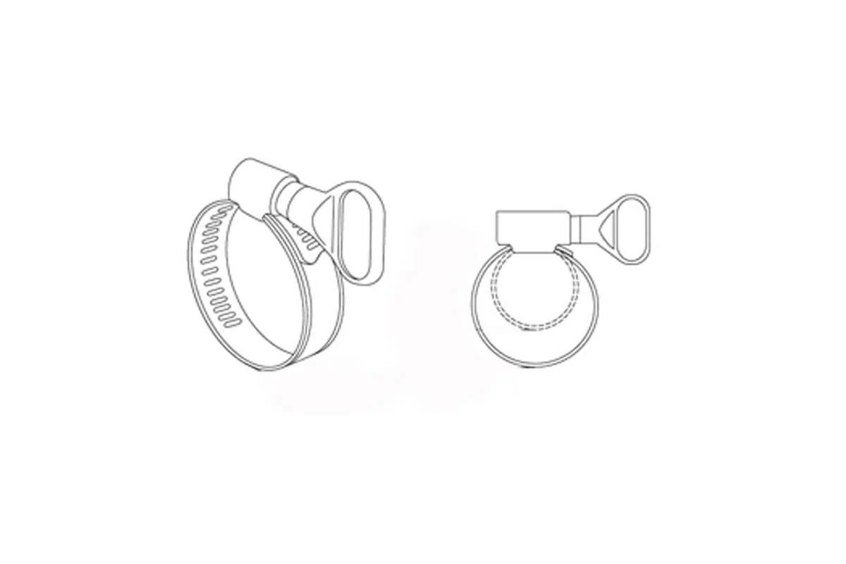 Хомут цинк затяжний з ключем Хомут цинк затяжний з ключем