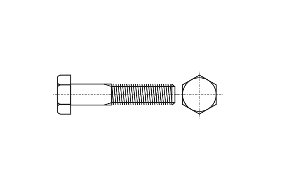 DIN 931 10,9 Delta Болт з шестигранною головкою і частковою різьбою