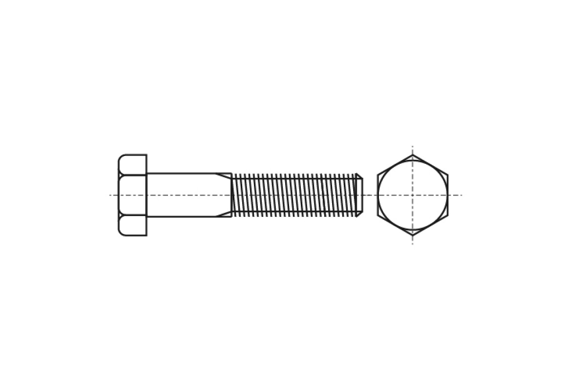 DIN 931 8,8 Delta Болт з шестигранною головкою і частковою різьбою