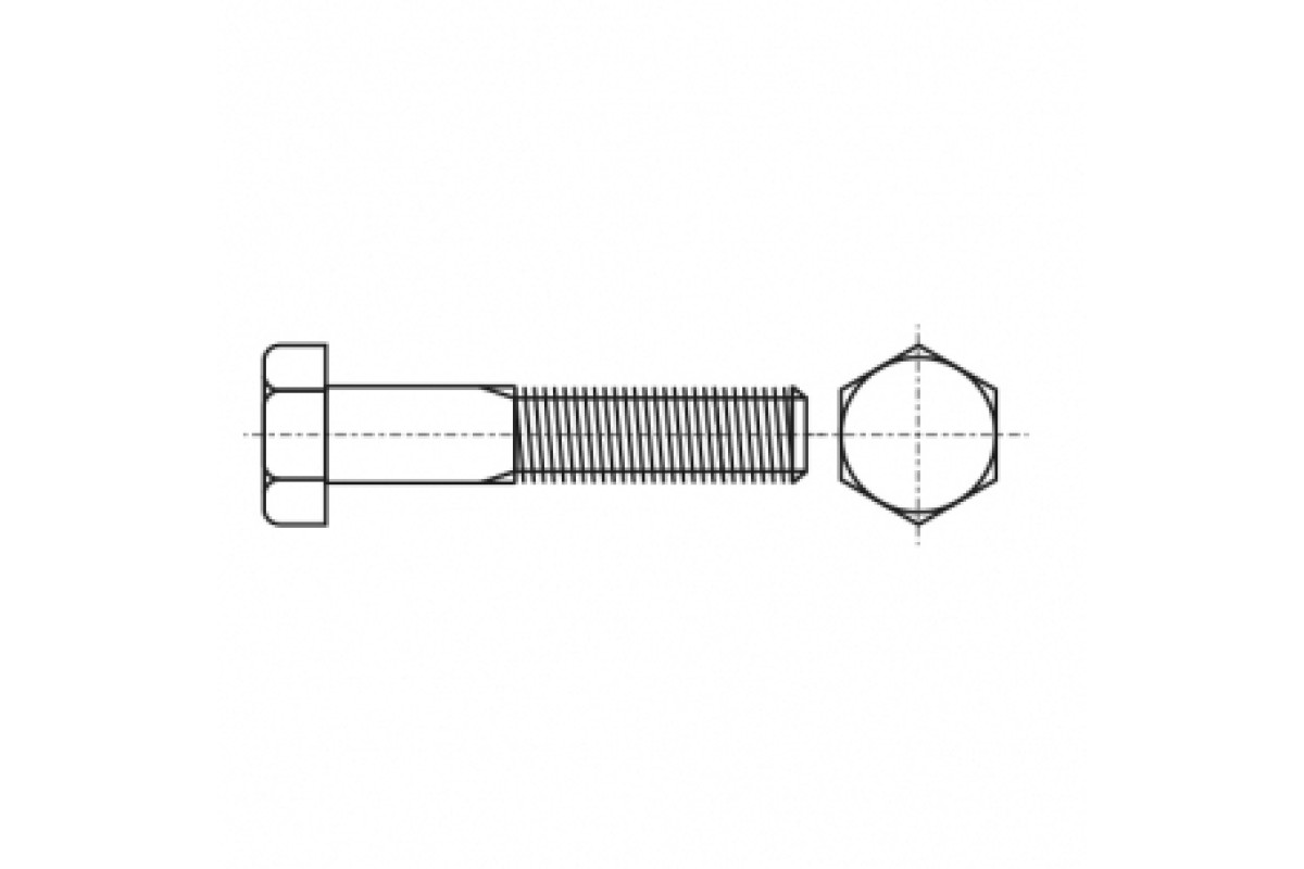 DIN 931 4,6 цинк Болт з шестигранною головкою і частковою різьбою