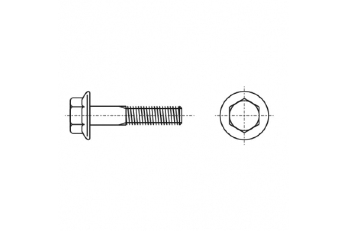 DIN 6921 10,9 цинк платковий Болт з шестигранною головкою і фланцем, дрібний крок різьби