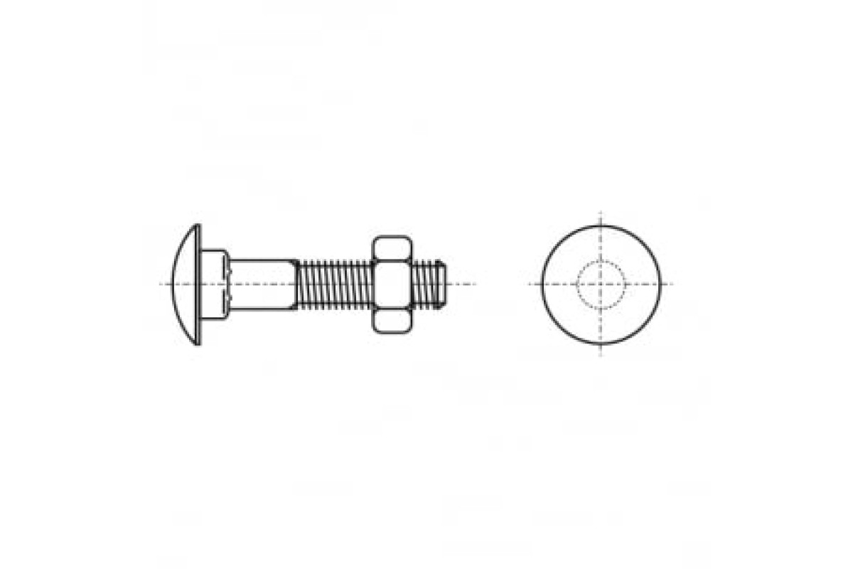 DIN 603 10,9 цинк платковий Болт з напівкруглою головкою і квадратним підголовником