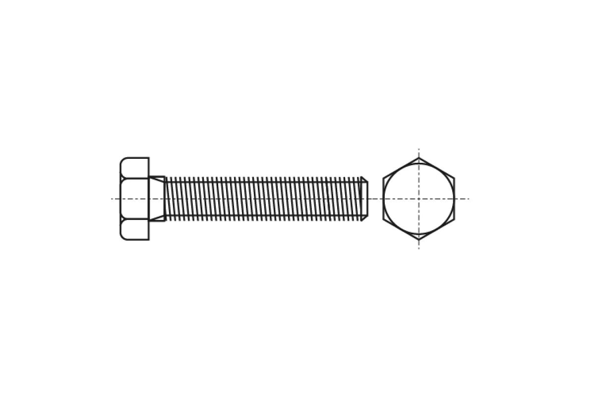 DIN 933 8,8 цинк UNС Болт з шестигранною головкою і повною різьбою, дюймовою різьбою