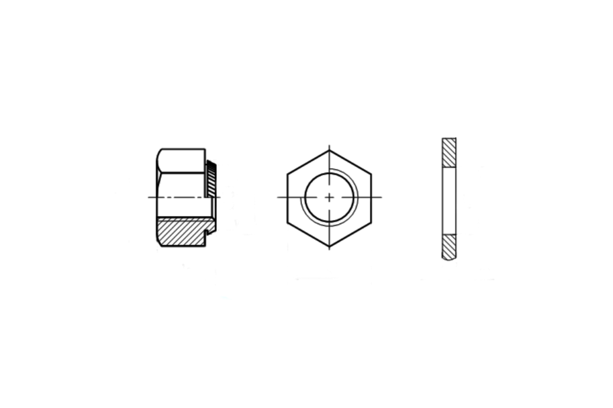 AN 379 цинк Гайка самозаклепувальна шестигранна AN 379 цинк Гайка самозаклепувальна шестигранна