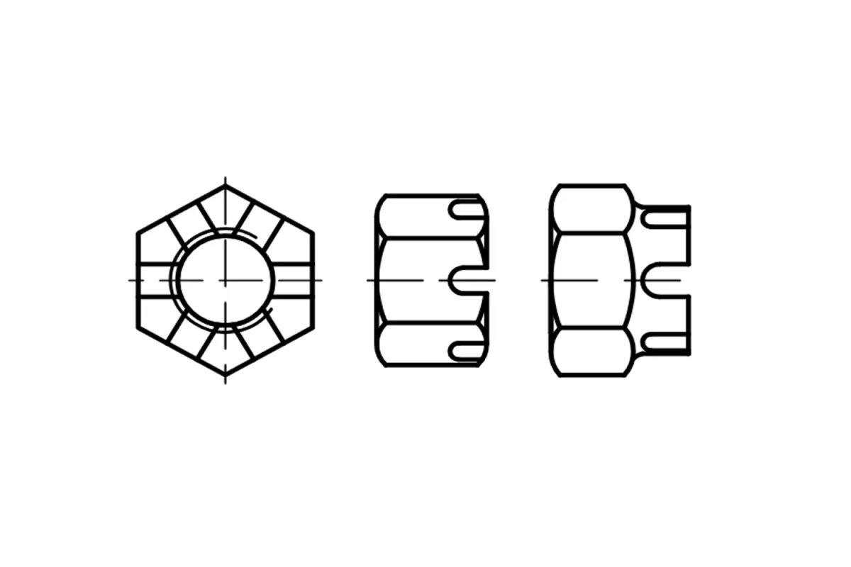 DIN 935 10 цинк Гайка корончата