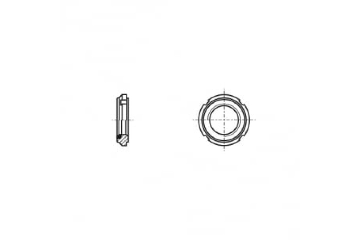 AN 86 цинк жовтий Гайка самоконтряща шліцева