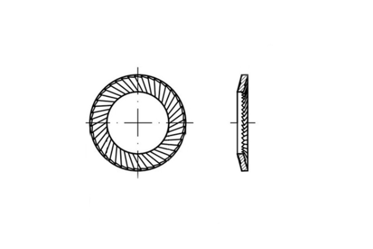 7XS00 VS цинк Шайба пружинна з насічками 7XS00 VS цинк Шайба пружинна з насічками