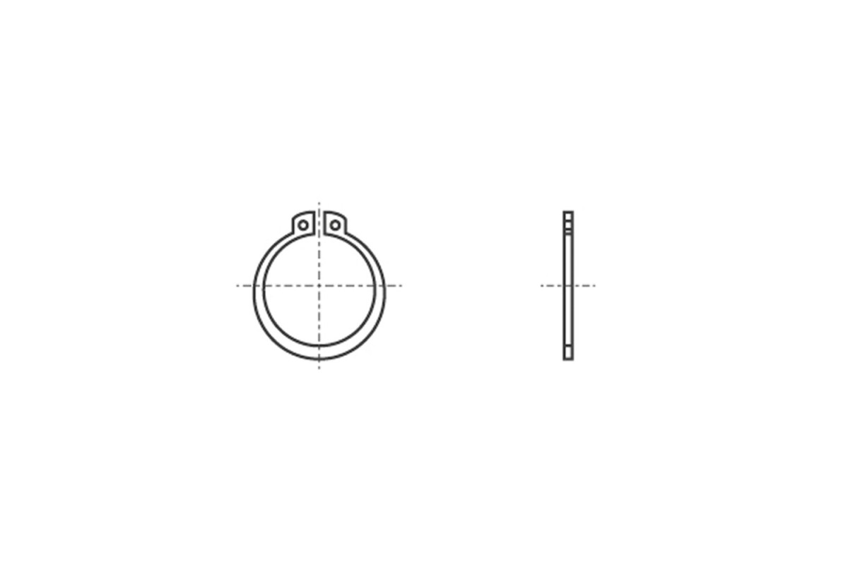 DIN 471 SST / 1.4122 Кільце стопорне зовнішнє DIN 471 SST / 1.4122 Кільце стопорне зовнішнє
