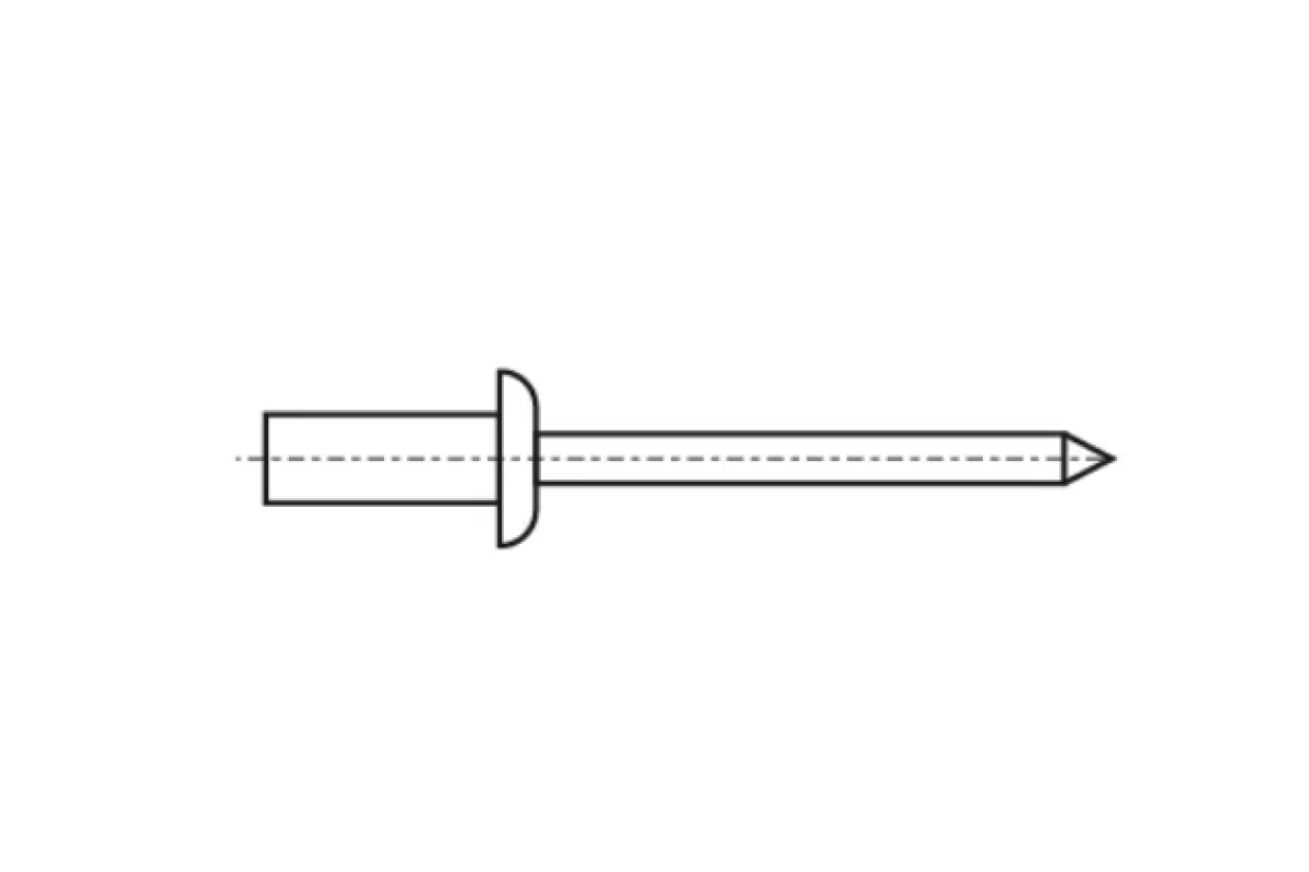 ISO 15973 Al/A2 Заклепка витяжна герметична з плоским буртиком Bralo