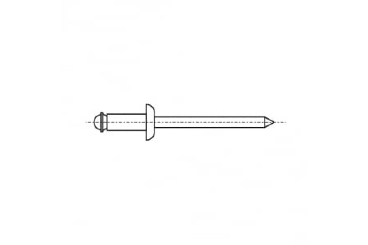 AN 394 Al/Al Заклепка з плоским буртиком