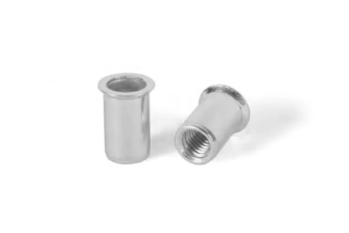 Клепальна гайка Al з потайним буртиком циліндрична відкрита Bralo Клепальна гайка Al з потайним буртиком циліндрична відкрита Bralo