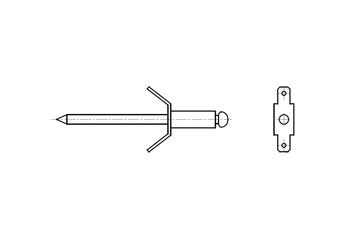AN 402 Ms/St Заклепка-клема латунна витяжна AN 402 Ms/St Заклепка-клема латунна витяжна