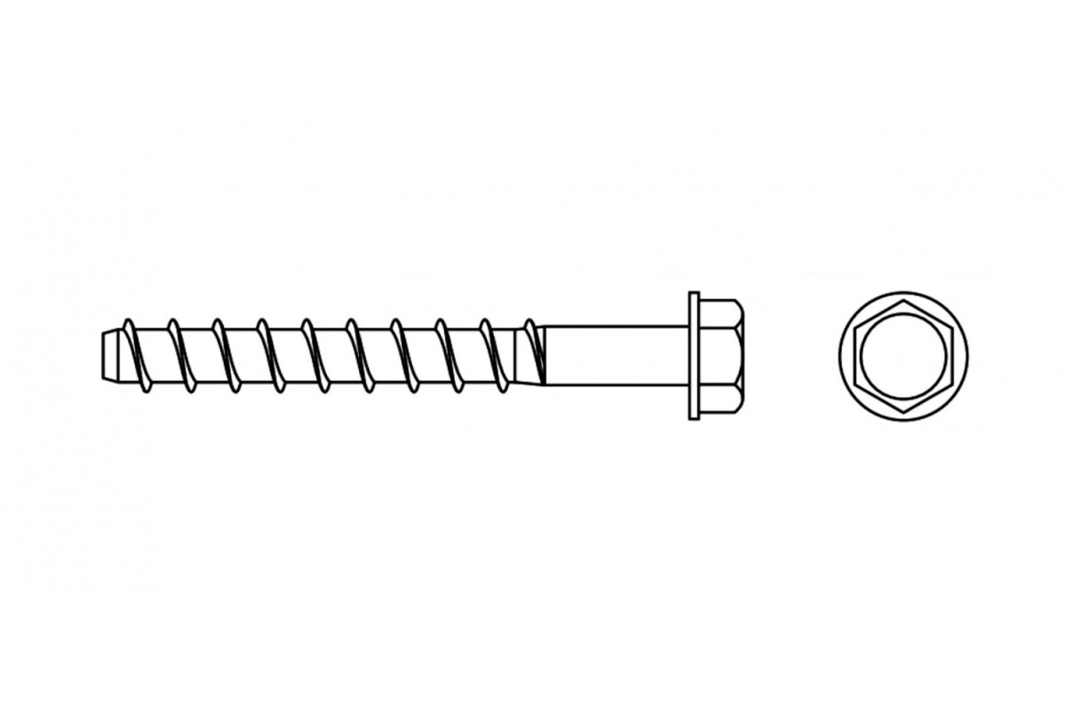 WDBLS Шуруп з шестигранною головкою для бетону Wkret-Met