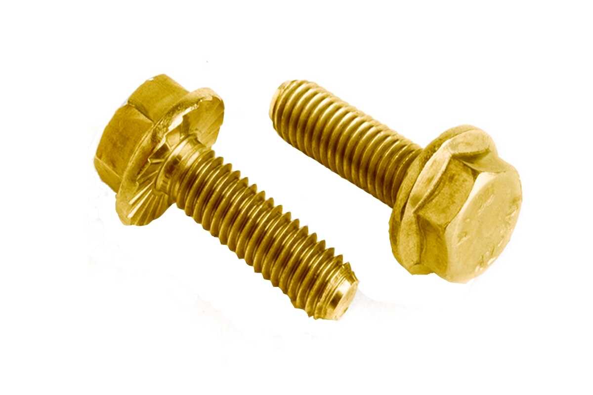 DIN 6921 10,9 цинк жовтий Болт з шестигранною головкою і зубчастим фланцем