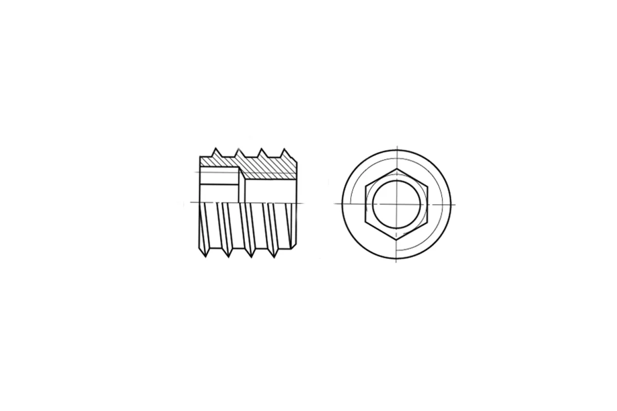 Гайка врізна меблева INBUS Гайка врізна меблева INBUS