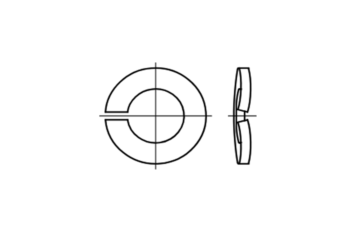 DIN 128-A 1.4310 Шайба стопорна пружинна DIN 128-A 1.4310 Шайба стопорна пружинна
