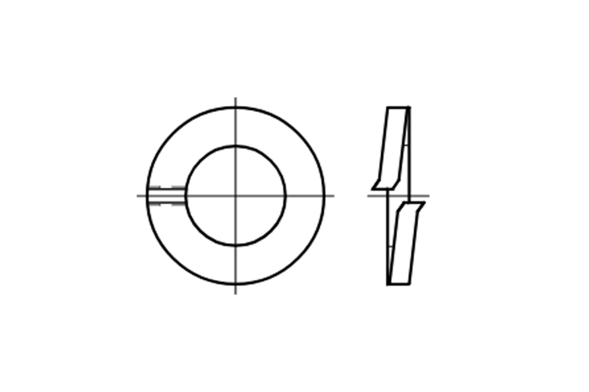 DIN 127-A цинк Шайба пружинна(Гровер) DIN 127-A цинк Шайба пружинна(Гровер)
