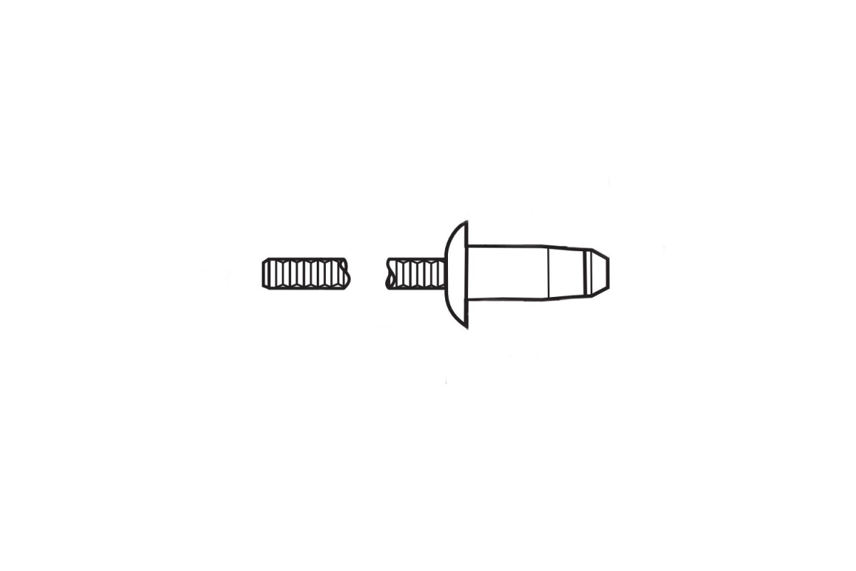 Заклепка Hard Lock A2/A2 с плоским буртиком Bralo