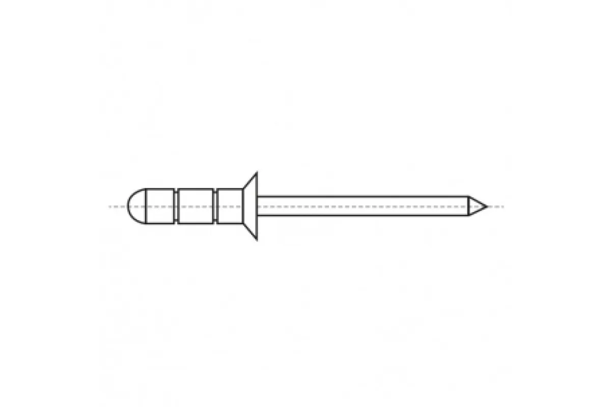 Заклепка MULTIGRIP Al/A2 з потайним буртиком Bralo