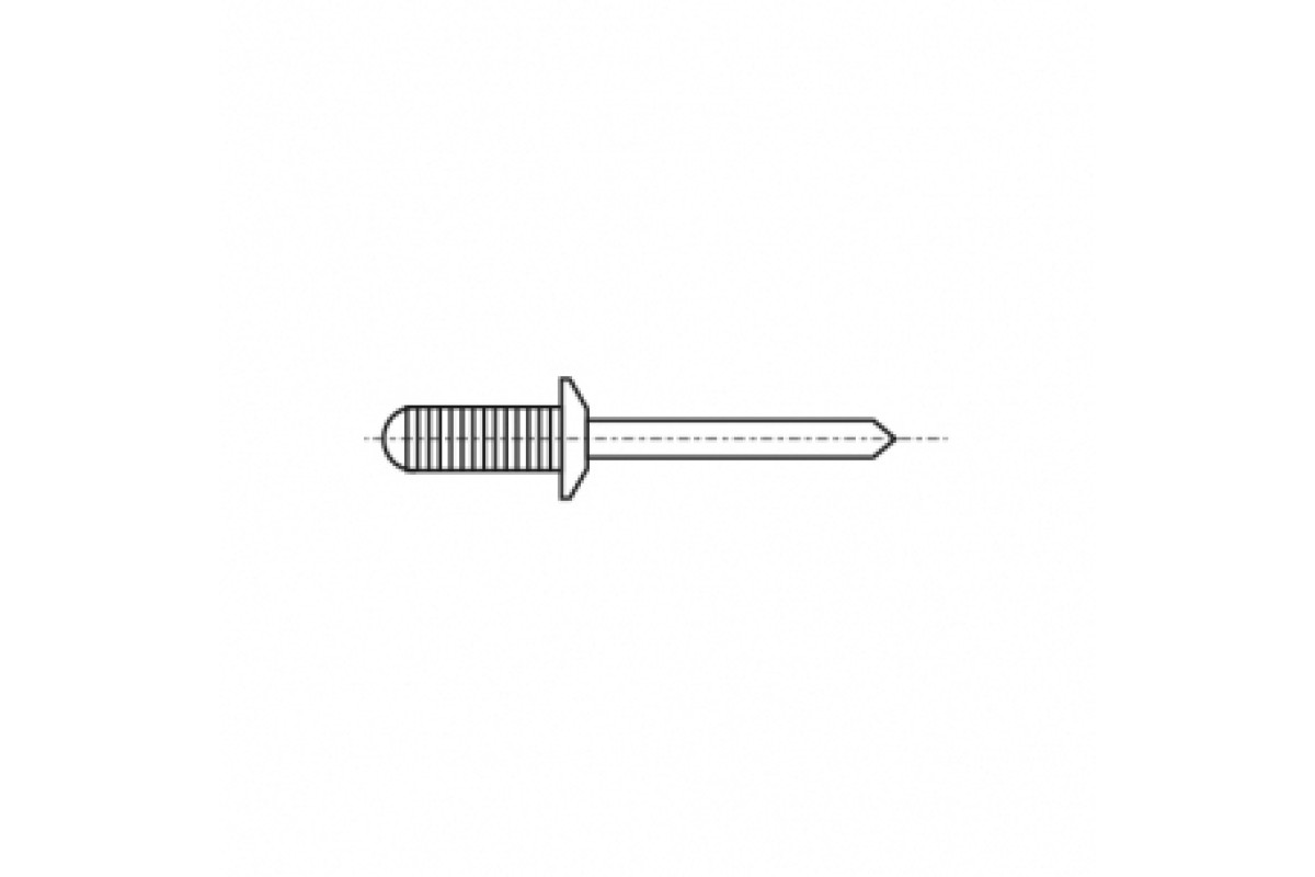 Заклепка рифлена Al(Mg3,5)/St з плоским буртиком Bralo
