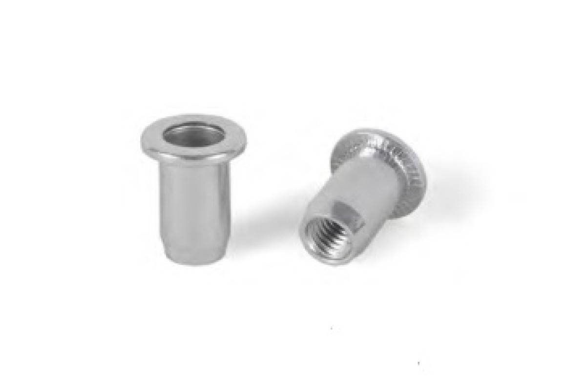 Клепальна гайка цинк зі збільшеним буртиком циліндрична відкрита Bralo Клепальна гайка цинк зі збільшеним буртиком циліндрична відкрита Bralo