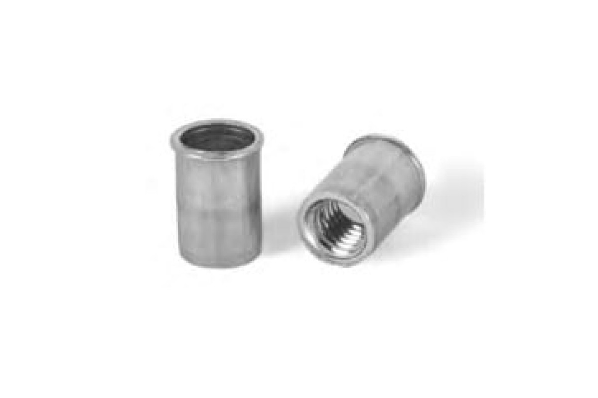 Клепальна гайка Al зі зменшеним буртиком циліндрична відкрита Bralo Клепальна гайка Al зі зменшеним буртиком циліндрична відкрита Bralo