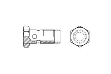 DIN 7643 цинк Болт з шестигранною головкою і отворами (болт Банджо)