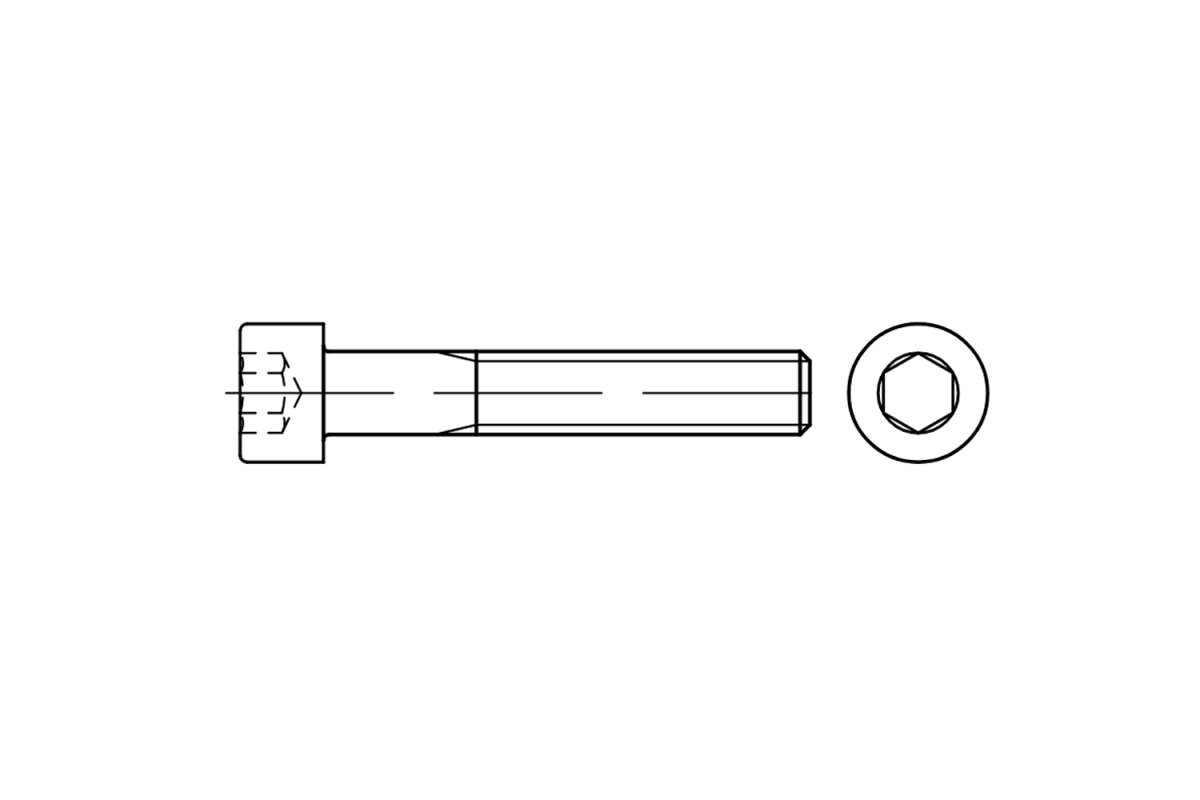 DIN 912 титан Болт з циліндричною головкою і внутрішнім шестигранником